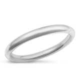 Sterling Silver Polished Plain Bangle Bracelet