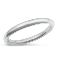 Sterling Silver Polished Plain Bangle Bracelet