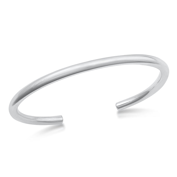 Sterling Silver High Polish Bangle Bracelet-3.8mm