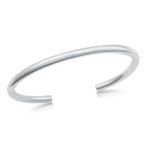 Sterling Silver High Polish Bangle Bracelet-3.8mm