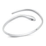 Sterling Silver Polished Snake Cuff Bracelet