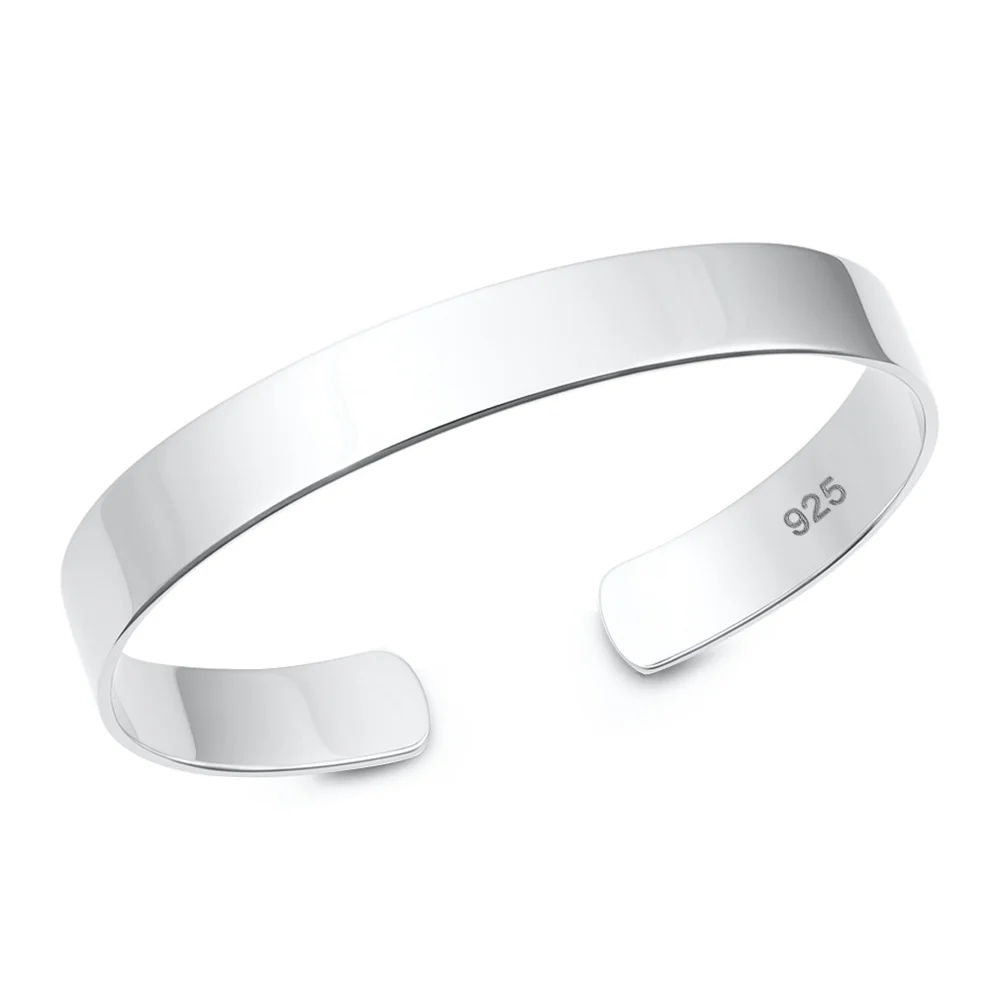 Sterling Silver Polished Flat Cuff Bracelet