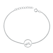 Load image into Gallery viewer, Sterling Silver Rhodium Plated Mountains Bracelet