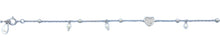 Load image into Gallery viewer, Sterling Silver Rhodium Plated Clear CZ Heart And Genuine Pearls Bracelet