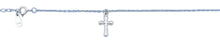 Load image into Gallery viewer, Sterling Silver Rhodium Plated Hanging Cross Bracelet