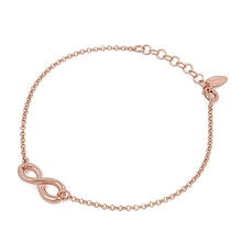 Load image into Gallery viewer, Sterling Silver Rose Gold Plated Infinity Bracelet