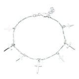 Sterling Silver Cross Rosary Bracelet