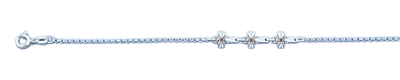 Sterling Silver Italian Cross Bracelet-length- 6.5+1 inches,Thickness- 1.2 mm