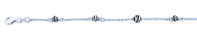Load image into Gallery viewer, Sterling Silver Italian Bead Bracelet-length- 6.5+1 inches,Thickness- 5 mm
