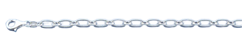 Sterling Silver Polished Bracelet-length- 7.5 inches,Thickness: 5 mm