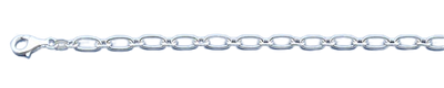 Sterling Silver Polished Bracelet-length- 7.5 inches,Thickness: 5 mm