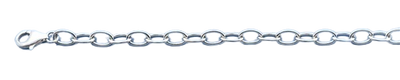 Sterling Silver Rhodium Plated Bracelet-length- 7.5 inches,Thickness: 3.2 mm