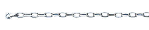 Sterling Silver Rhodium Plated Oval Toggle Bracelet
