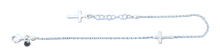 Load image into Gallery viewer, Sterling SilverPolished Cross Bracelet,Charm Height:8mm,Length: 7+ 1 Inches