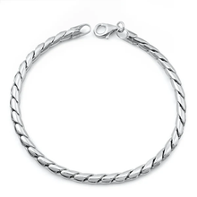 Load image into Gallery viewer, Italian Sterling Silver Rhodium Plated 180 Bracelet