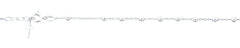 Sterling Silver Polished Cross And Beads Bracelet