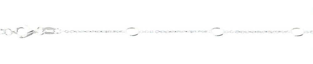 Sterling Silver Polished Oval Bracelet