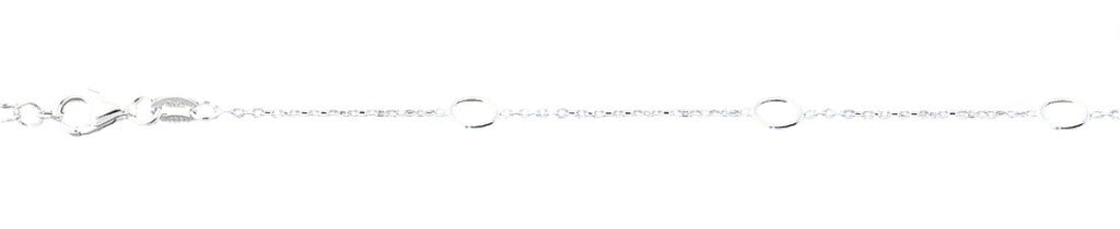 Sterling Silver Polished Oval Bracelet