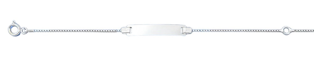 Sterling Silver Polished 0.9mm Childrens ID Bracelet