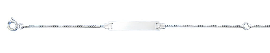 Sterling Silver Polished 0.9mm Childrens ID Bracelet