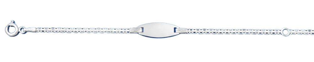 Sterling Silver Polished Childrens ID Bracelet