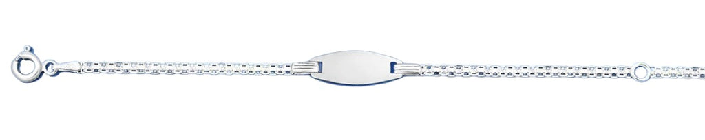 Sterling Silver Polished Childrens ID Bracelet