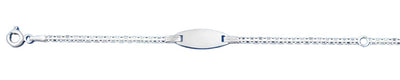 Sterling Silver Polished Childrens ID Bracelet
