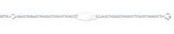 Sterling Silver Polished Childrens ID Heart Bracelet