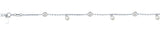 Sterling Silver Polished Clear CZ And Pearl Bracelet