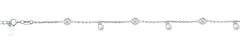 Sterling Silver Polished Clear CZ And Pearl Bracelet