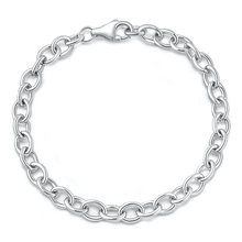 Load image into Gallery viewer, Sterling Silver Polished Chain Link Bracelet