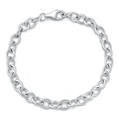 Sterling Silver Polished Chain Link Bracelet