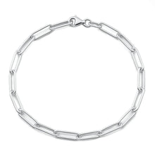 Load image into Gallery viewer, Sterling Silver Polished 3.6mm Paperclip Bracelet