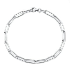 Sterling Silver Polished 3.6mm Paperclip Bracelet
