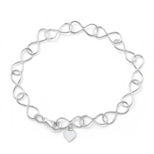 Load image into Gallery viewer, Sterling Silver Polished Infinity Bracelet
