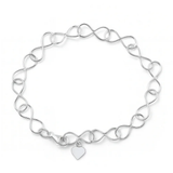 Sterling Silver Polished Infinity Bracelet