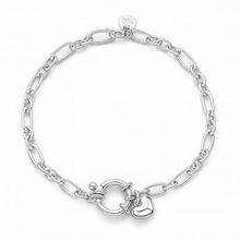Load image into Gallery viewer, Sterling Silver Polished Heart Bracelet