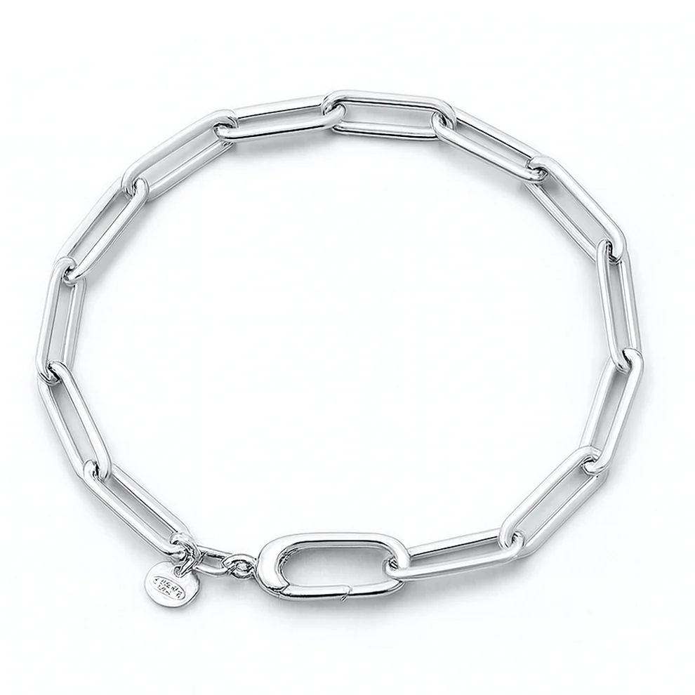 Sterling Silver Polished 6.3mm Paperclip Bracelet