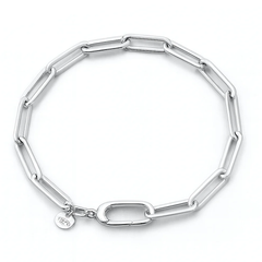 Sterling Silver Polished Paperclip Bracelet