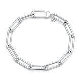 Sterling Silver Anti Tarnish Paperclip Bracelet