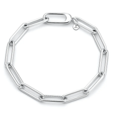 Sterling Silver Polished 6.3mm Paperclip Bracelet