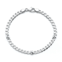 Load image into Gallery viewer, Sterling Silver Spike Curb Bracelet