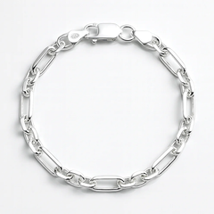 Sterling Silver Polished Thick Link Bracelet