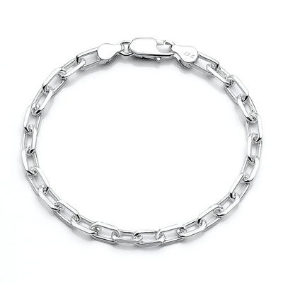 Sterling Silver Polished Long Link Bracelet
