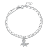 Sterling Silver Polished Octopus CZ Bracelet