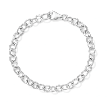 Load image into Gallery viewer, Sterling Silver Polished Link Bracelet