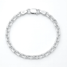 Load image into Gallery viewer, Sterling Silver Polished Faceted Rolo Bracelet