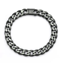 Load image into Gallery viewer, Sterling Silver Gunmetal Curb Chain Bracelet