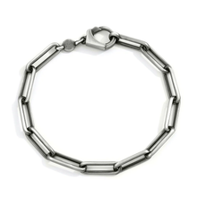 Load image into Gallery viewer, Sterling Silver Gunmetal Paperclip Chain Bracelet