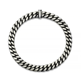Sterling Silver Gunmetal Curb Chain Bracelet